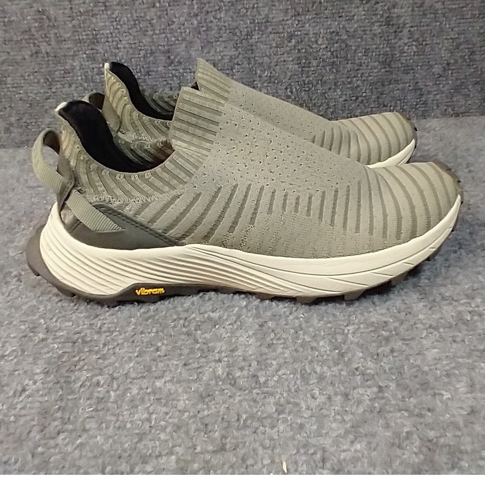 Merrell Embark Sneaker Moc Shoes Womens 7 Olive Green Knit Vibram Trail J067232